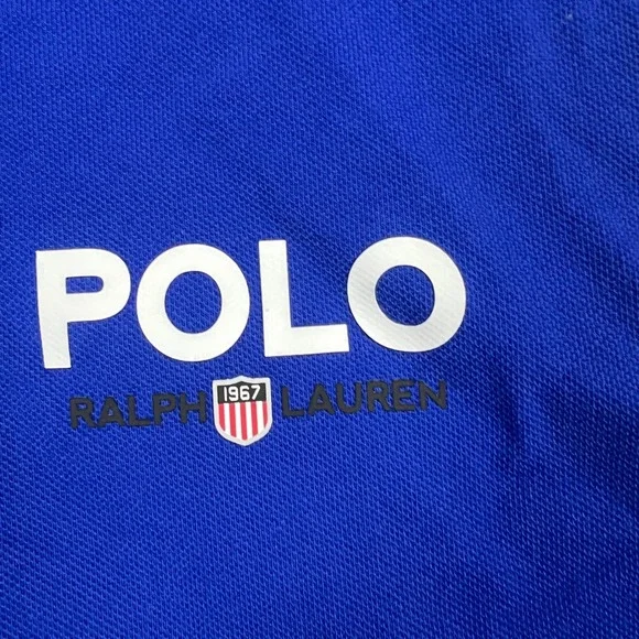 Polo Ralph Lauren Mens XL Colorblock Rugby Shirt Blue Yellow Black Long Sleeve